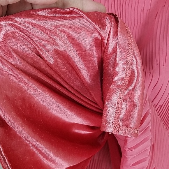 For Cynthia Orange Coral Long Maxi Pleated Skirt SALE - Picture 7 of 8